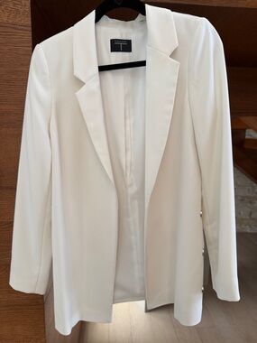 Tahari Cream Open Front Blazer